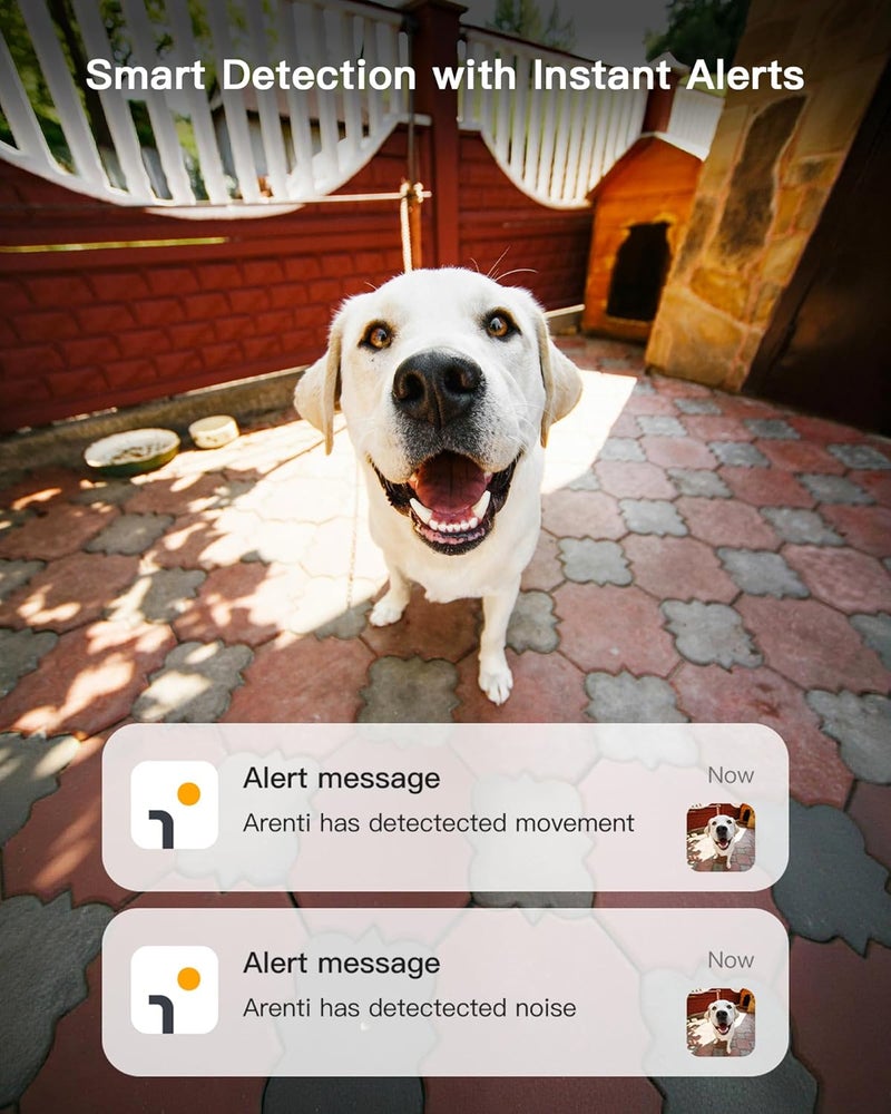 Arenti 5G Indoor Security Camera, 4MP Pet Camera with Speaker for Dog/Cat, Baby Monitor with Phone App, Dual-Band WiFi, Auto Tracking, Super Night Vision, 2-Way Talk, 64G Local Storage (P2Q 64G) - Image 4